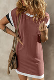 Textured Round Neck Short Sleeve Dress • More Colors