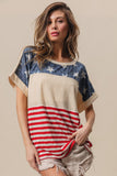 American Flag Theme Short Sleeve T-Shirt