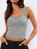 Lace Detail Square Neck Tank • More Details