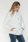 Pocketed Zip Up Faux Leather Jacket