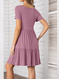Round Neck Short Sleeve Tee Dress • More Colors
