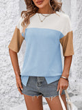 Color Block Round Neck Half Sleeve T-Shirt • More Colors
