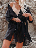 Button Up Roll-Tab Sleeve Cover-Up • More Colors