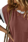 Textured Round Neck Short Sleeve Dress • More Colors