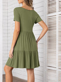 Round Neck Short Sleeve Tee Dress • More Colors