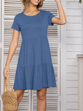 Round Neck Short Sleeve Tee Dress • More Colors