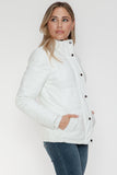 Pocketed Zip Up Faux Leather Jacket