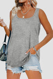 Curved Hem Square Neck Tank • More Colors