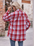 Plaid Dropped Shoulder Longline Shirt • More Colors