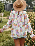 Floral Smocked Lantern Sleeve Blouse • More Colors