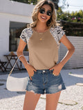 Animal Print Round Neck Short Sleeve Tee • More Colors