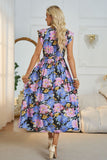 Floral V-Neck A-Line Midi Dress • More Colors