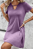 Short Sleeve V-Neck Mini Dress • More Colors