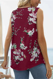 Printed Square Neck Curved Hem Tank • More Colors