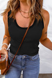 Waffle-Knit Scoop Neck Tank Top • More Colors