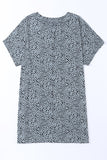 Animal Print Round Neck Tunic Tee with Pockets • More Colors