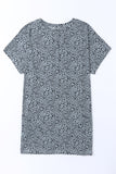 Animal Print Round Neck Tunic Tee with Pockets • More Colors