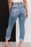 RISEN Taking It Easy Distressed Straight Leg Jeans