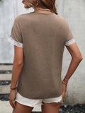 Contrast Round Neck Short Sleeve Tee • More Colors