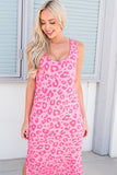 Leopard Sleeveless Slit Midi Dress • More Colors