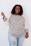 Bestie Leopard Baseball Tee