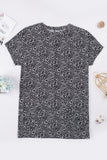 Animal Print Round Neck Tunic Tee with Pockets • More Colors