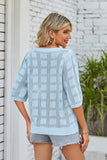 Ribbed Trim Round Neck Knit Top • More Colors