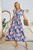 Floral V-Neck A-Line Midi Dress • More Colors