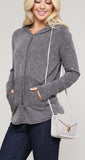 Essential Zip Up Hoodie - Charcoal