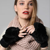 Pop-Top Furry Mittens