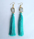 DRUZY TASSEL PENDANT EARRINGS