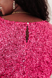 You Found Me Sequin Top in Fuchsia