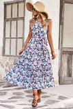Floral Belted Surplice Sleeveless Tiered Dress • More Colors