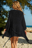 Tie-Waist Openwork Crochet Cardi/Cover • More Colors