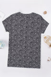 Animal Print Round Neck Tunic Tee with Pockets • More Colors
