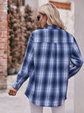 Plaid Dropped Shoulder Longline Shirt • More Colors