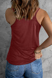 Double-Strap Notched Neck Tank • More Colors