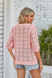 Ribbed Trim Round Neck Knit Top • More Colors