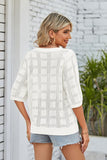 Ribbed Trim Round Neck Knit Top • More Colors