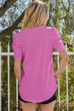 Puff Sleeve V-Neck Tee • More Colors
