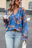 Floral Print Flounce Sleeve Blouse • More Colors