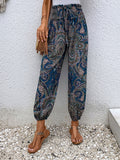 Paisley Print Smocked High-Waist Pants • More Colors