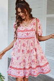 Tie Neck Short Sleeve Dress • More Colors