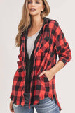 Devyn Zip Up Hooded Flannel • More Colors