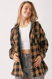 Devyn Zip Up Hooded Flannel • More Colors