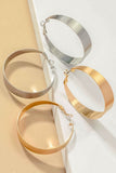 Satin surface wide hoop earrings • more colors