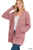 Low Gauge Waffle Open Cardigan Sweater • More Colors