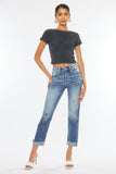 KanCan High Rise Cuffed Slim Straight Jeans
