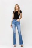 FLYING MONKEY HIGH RISE FLARE W HEM DETAIL