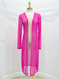 Mesh Long Line Sheer Duster • More Colors